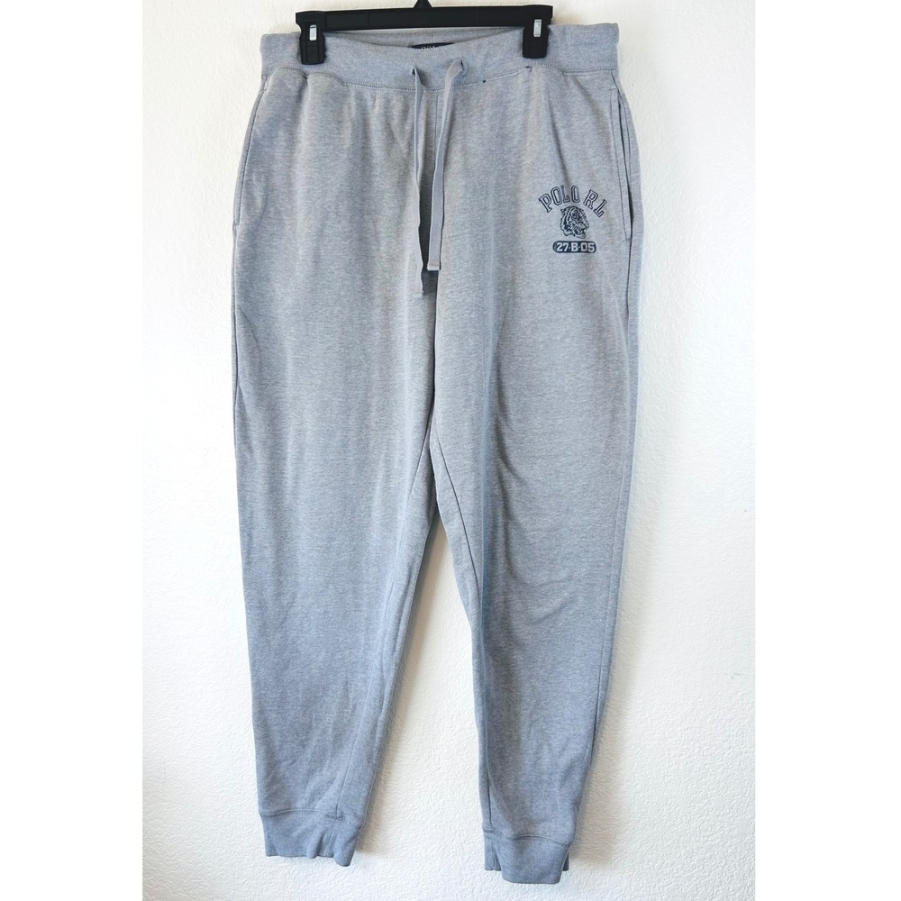 Polo Ralph Lauren Mens XL Gray Tiger Graphic Sleepwear Joggers Lounge Pants